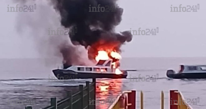 Port-Gentil&nbsp;: Un bateau prend feu au large, pas de victimes mais des inquiétudes mécaniques