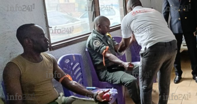 Port-Gentil : Plus de 200 militaires gabonais mobilisés pour une collecte de sang du CNTS