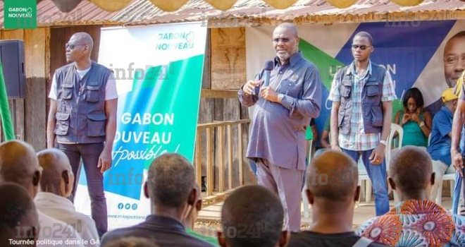 Tournée politique du candidat à la présidentielle de 2023 Mike Jocktane dans la Ngounié : étape de Lebamba