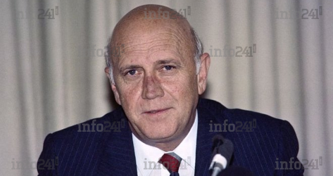 Afrique du Sud&nbsp;: Le prix Nobel de la paix de l’ancien président Frederik de Klerk volé par des inconnus