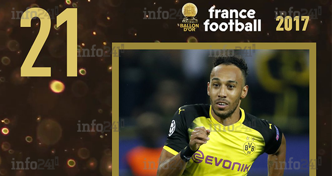 Ballon d’or 2017&nbsp;: Aubameyang recule mais demeure le joueur Africain le mieux classé
