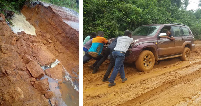 La route au Gabon coupée en deux entre Ntoum et Cocobeach depuis plusieurs jours